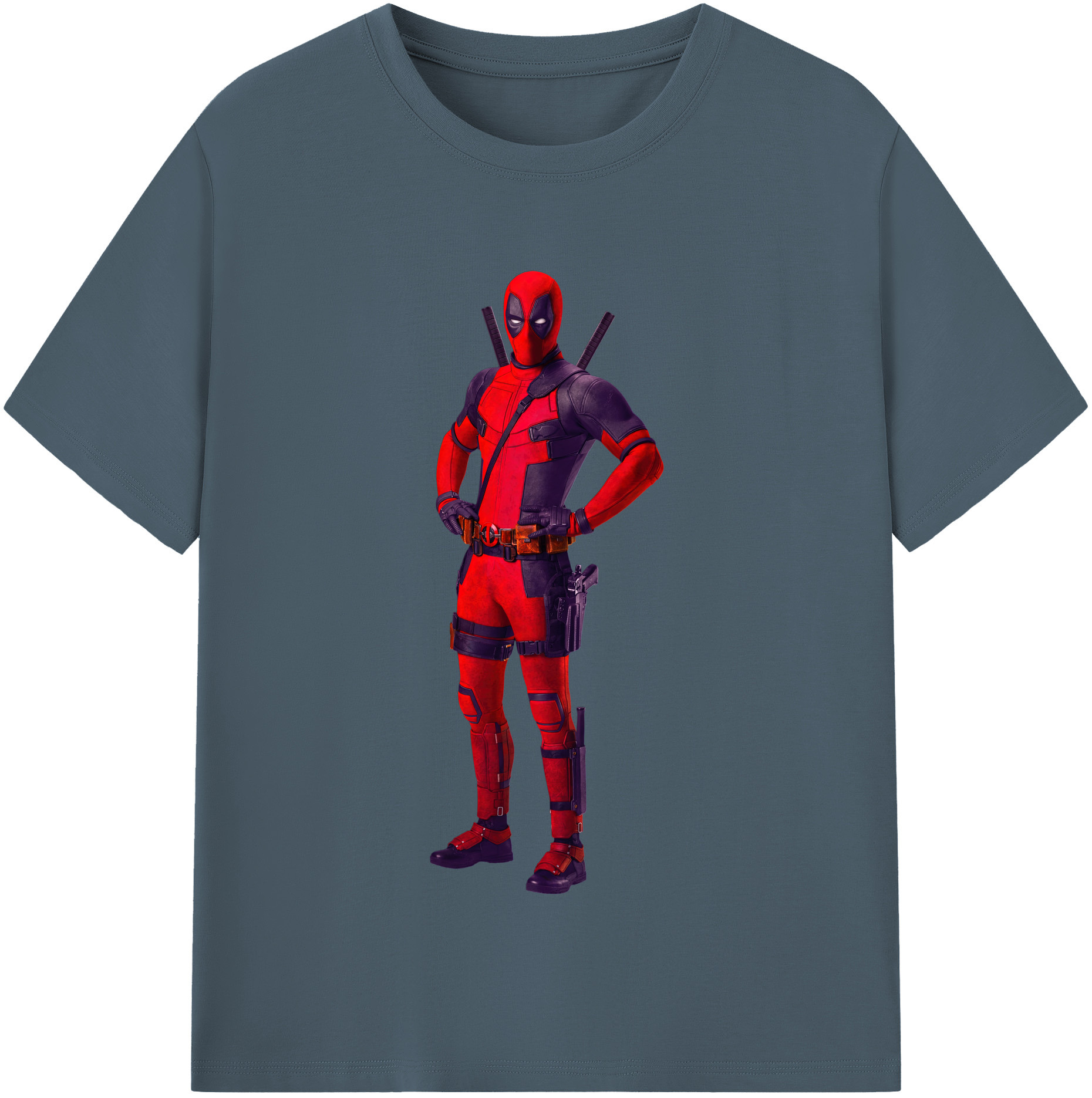 （画像用） Deadpool デッドプール 綿100％半袖Tシャツ（フロントプリント）